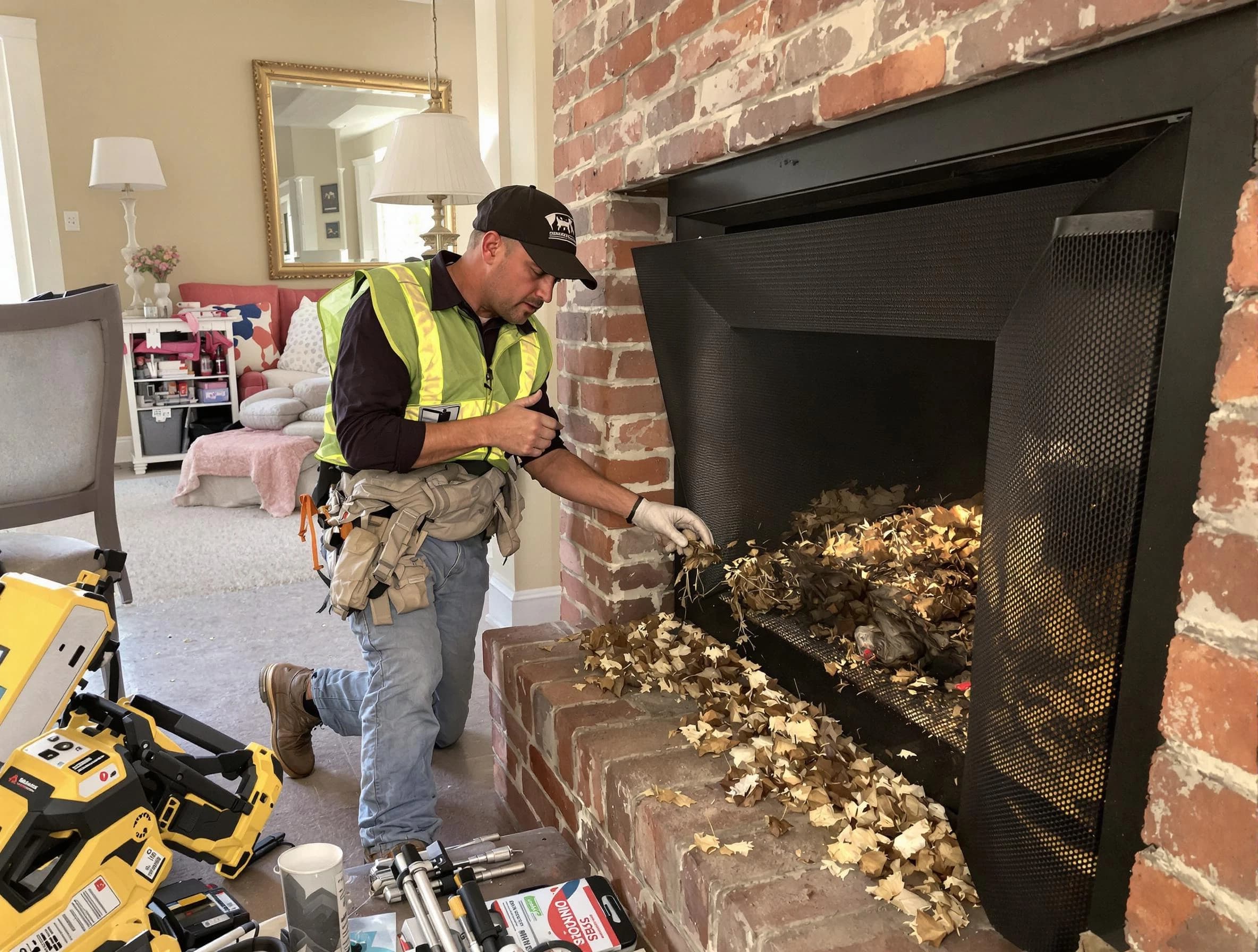 Safe screening installation by Lakeside Chimney Sweep in Lakeside, VA