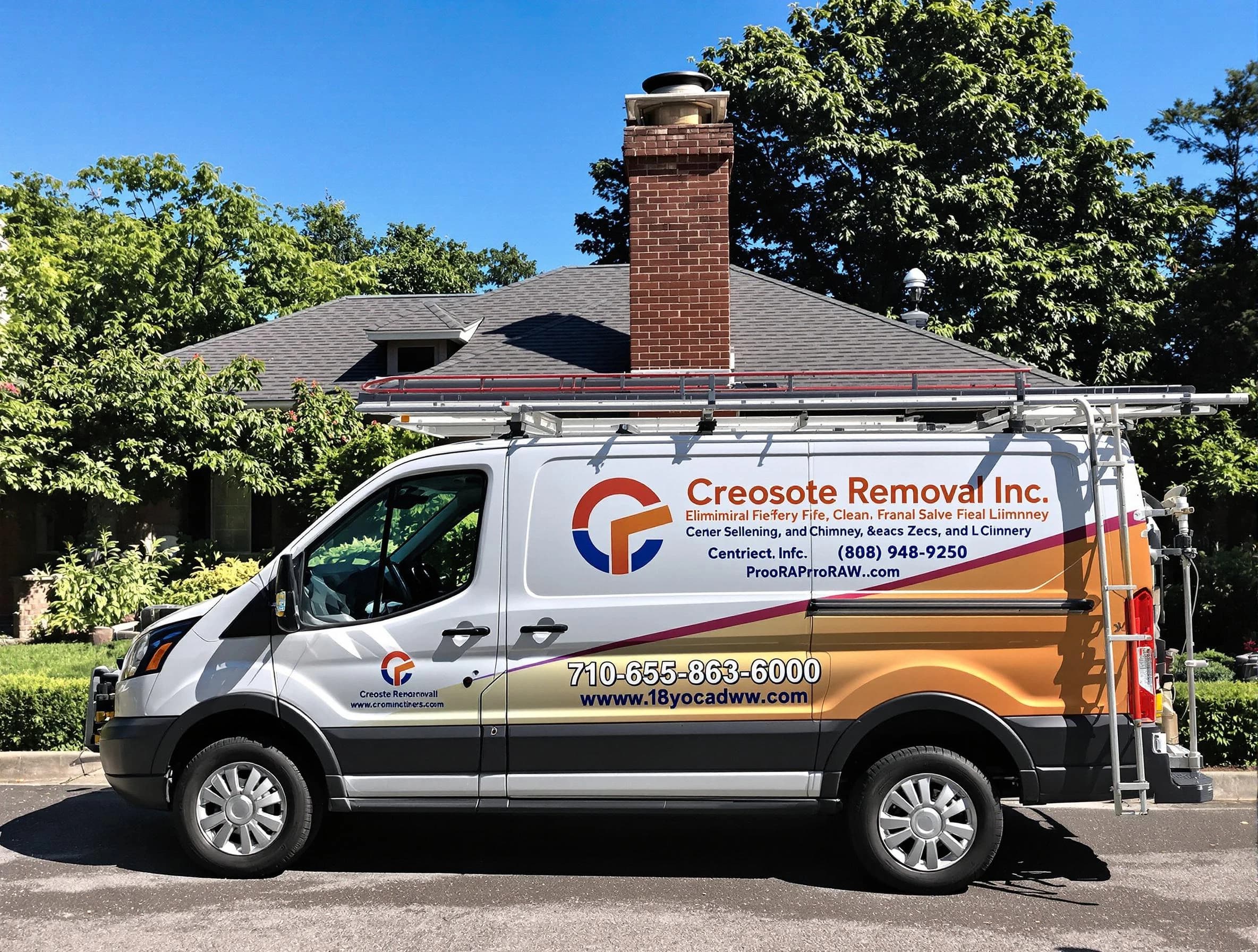 Lakeside Chimney Sweep technician removing creosote safely in Lakeside, VA