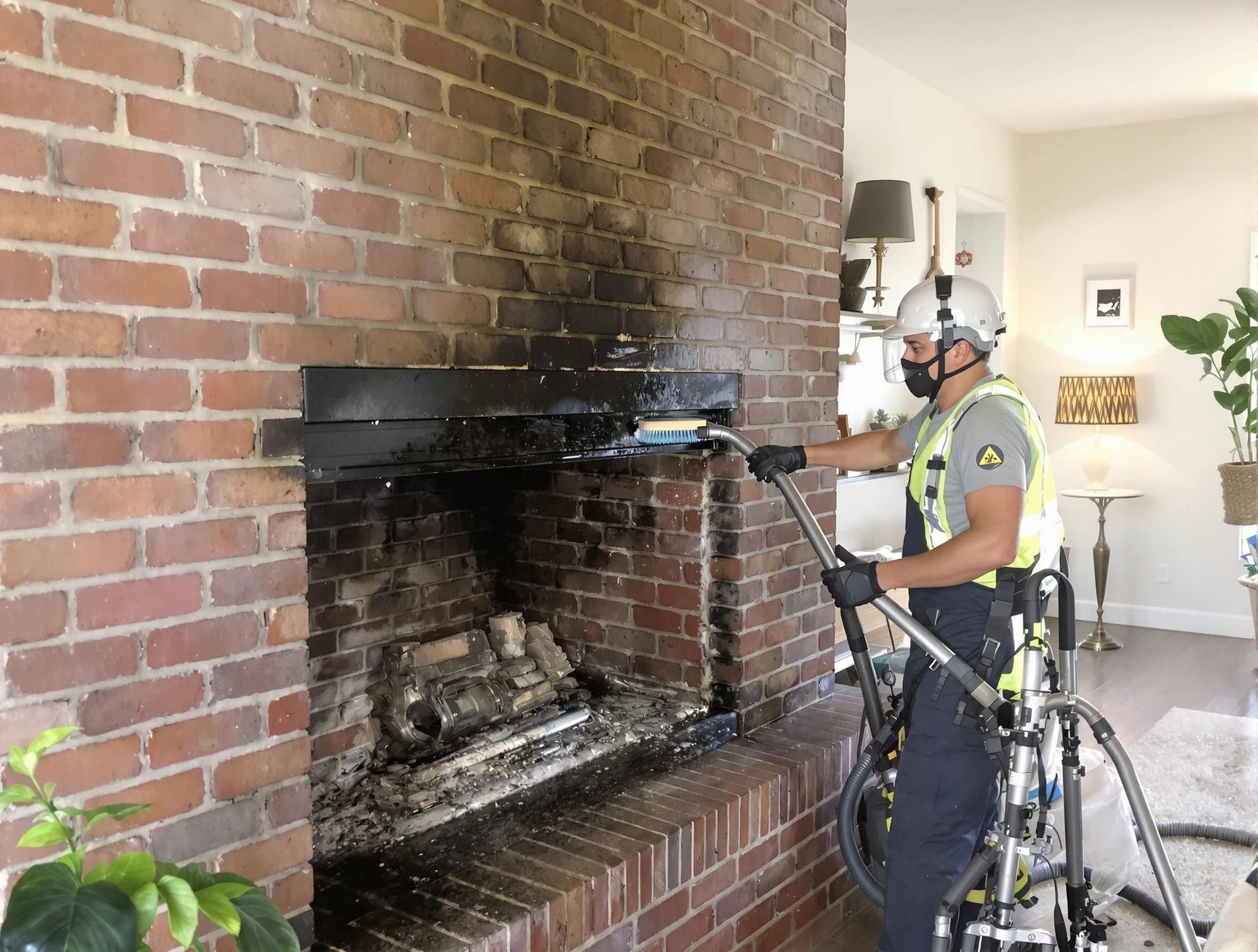 Lakeside Chimney Sweep providing fireplace cleaning services in Lakeside, VA