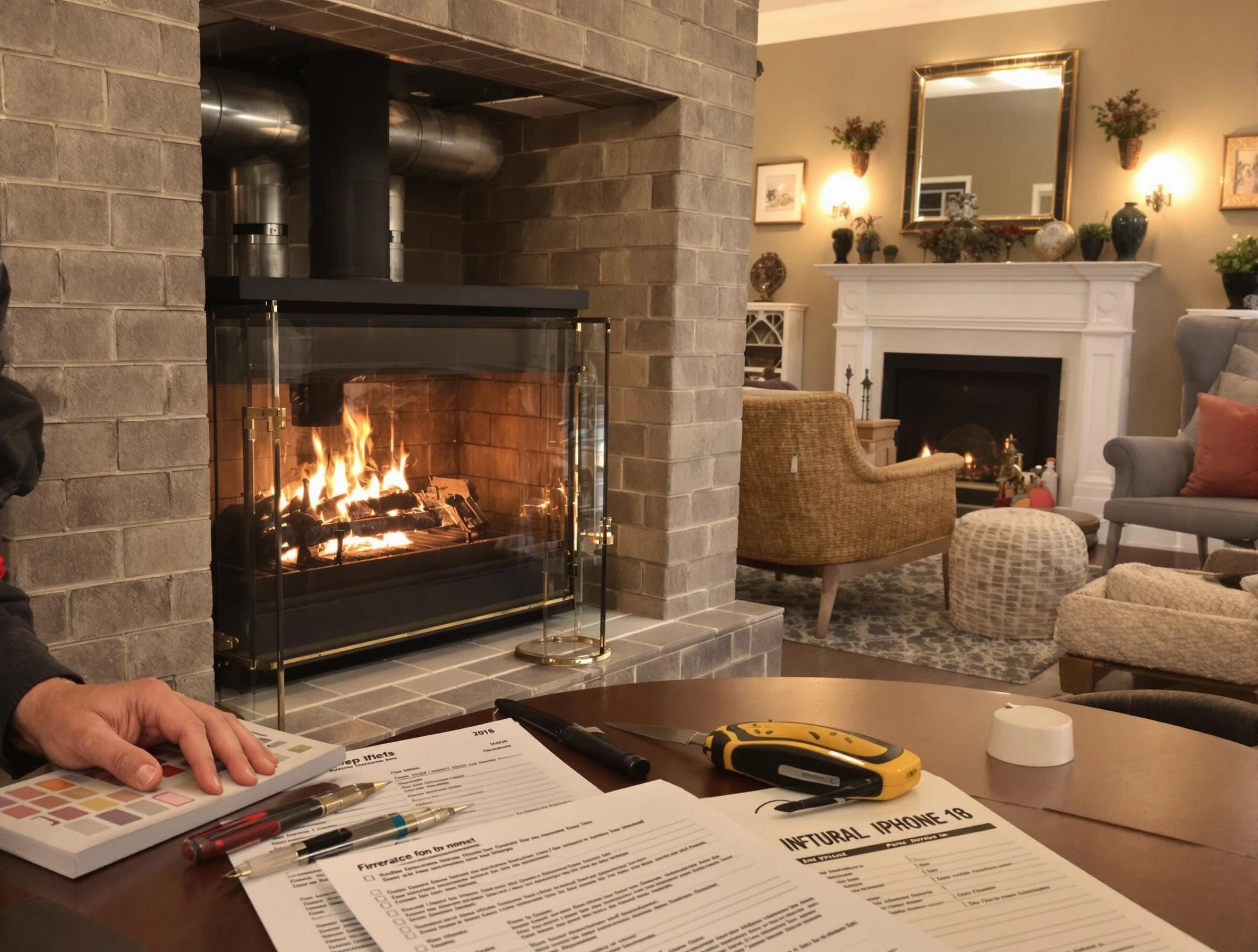 Lakeside Chimney Sweep verifying fireplace safety measures in Lakeside, VA