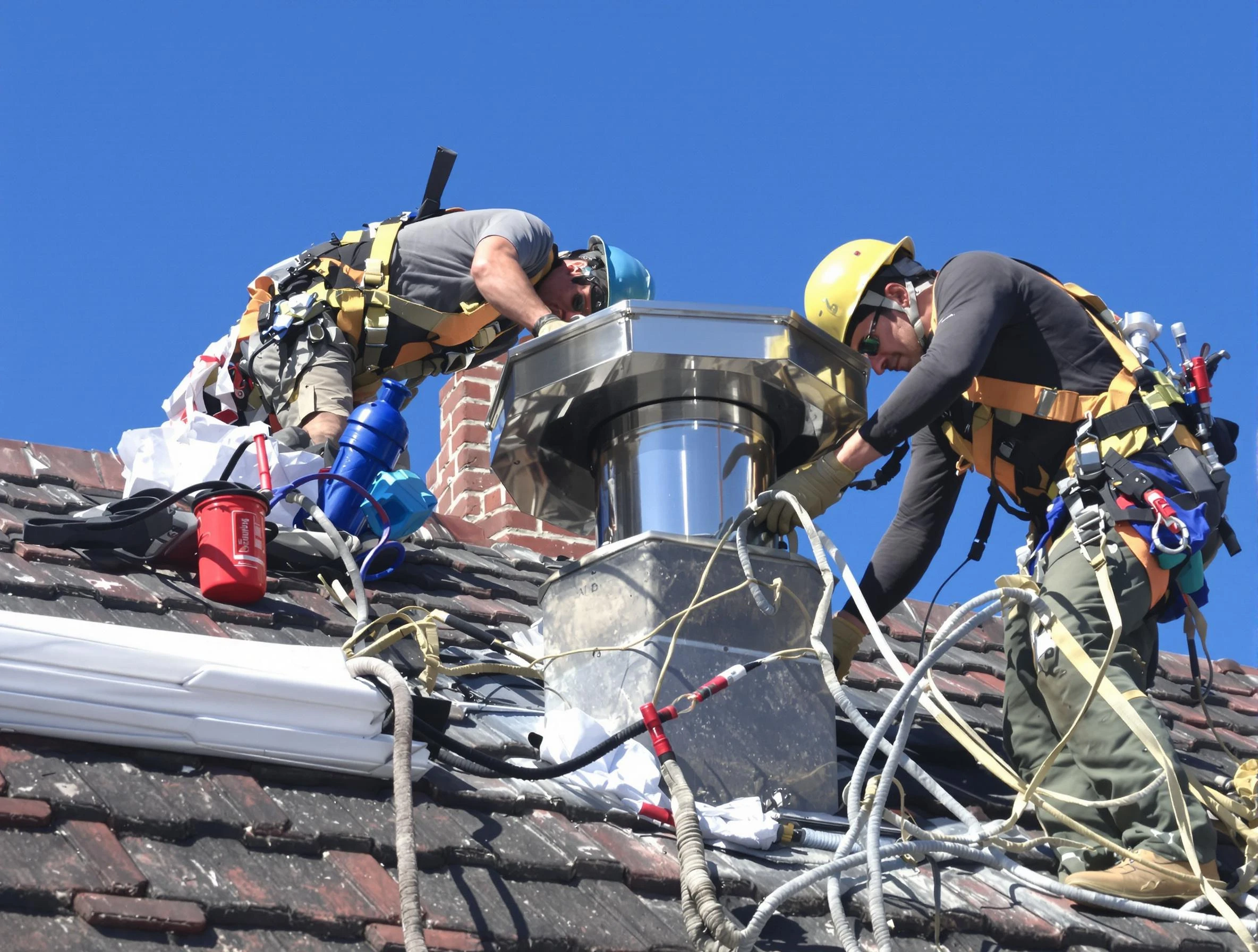 Protective chimney cap installed by Lakeside Chimney Sweep in Lakeside, VA